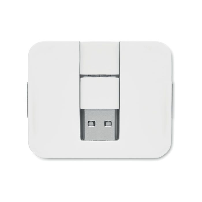 MO2254-06Square-C 4 Port USB Hub_ weiss