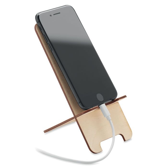 MO6690-40Grouw Stand Smartphone Halter Kiefernholz_ holz