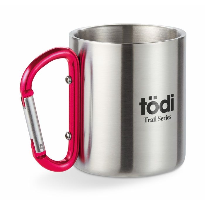 MO8313-05Trumbo Trinkbecher mit Karabiner_ rot
