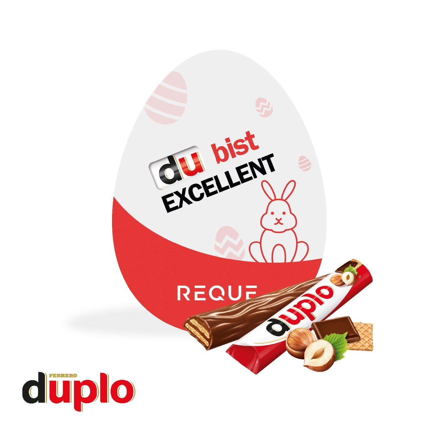 CD94696-01Werbekarte Osterei mit duplo_ duplo Riegel