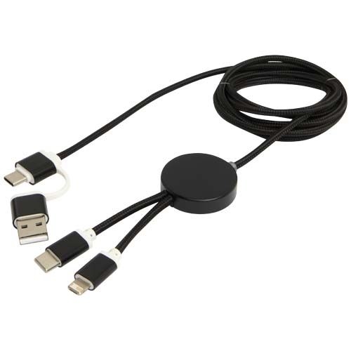 PF124425-4Alasia 150 cm 5-in-1 Kabel aus recyceltem Kunststoff fuer Datenuebertragung und 27W Schnellladung_ sch