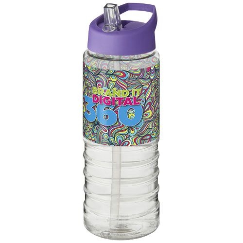 PF210877-11H2O Active® Treble 750 ml Sportflasche mit Ausgussdeckel_ transparent_lila