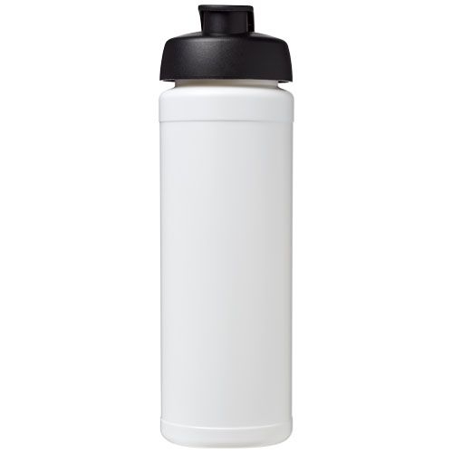 PF210074-1Baseline® Plus grip 750 ml Sportflasche mit Klappdeckel_ weiss_schwarz