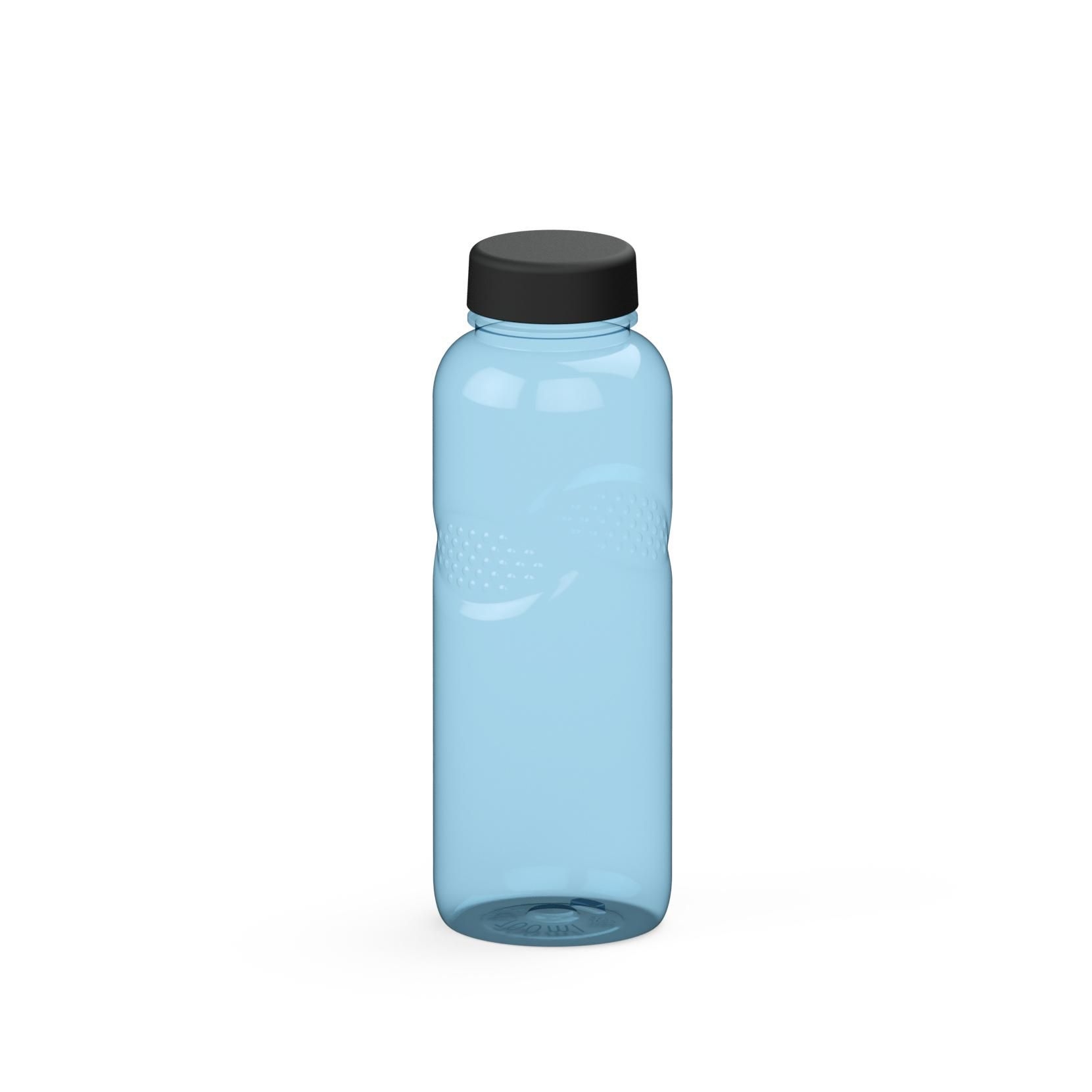 EL01571-5Trinkflasche Carve _Refresh_ 700 ml_ transparent-blau_ schwarz