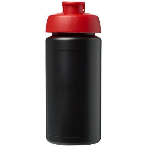 PF210072-15Baseline® Plus grip 500 ml Sportflasche mit Klappdeckel_ schwarz_rot