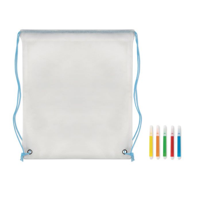 MO9887-66Carrydraw Gestaltbarer Kordelzugbeutel_ babyblau