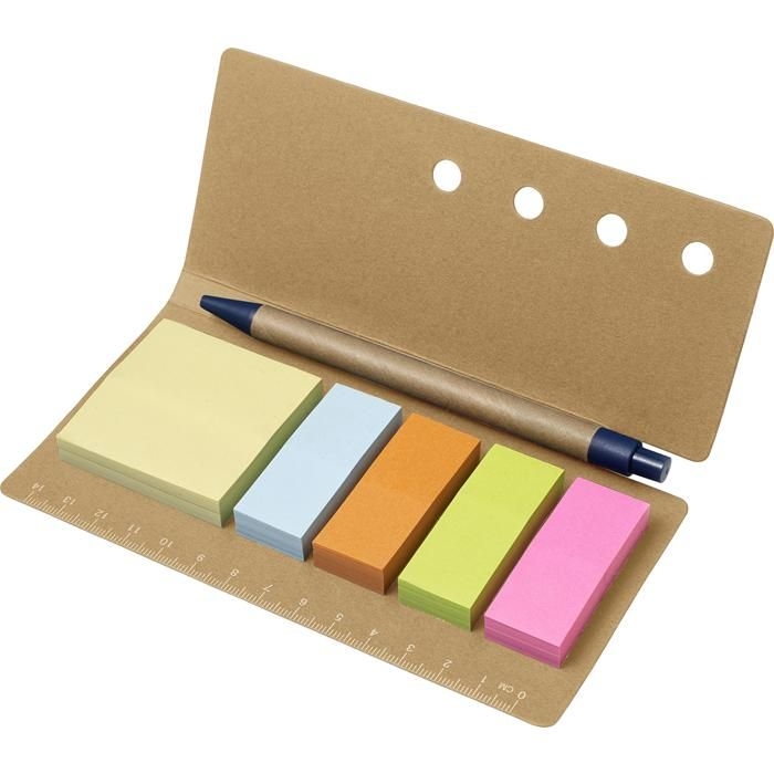 GI7830-11Haftnotiz-Set aus Karton Riva_ brown