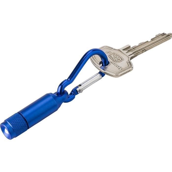 GI432009-948Mini-Taschenlampe aus Aluminium mit Karabiner Tracy_ royalblau