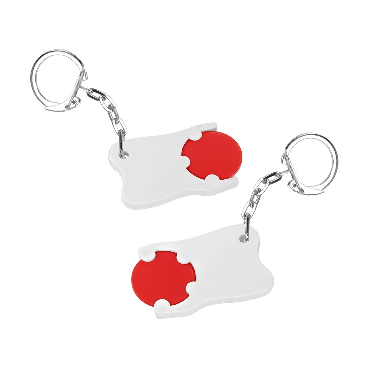 HE8287K-1-0Chiphalter mit 1€-Chip _Zahn_ rot_ weiss