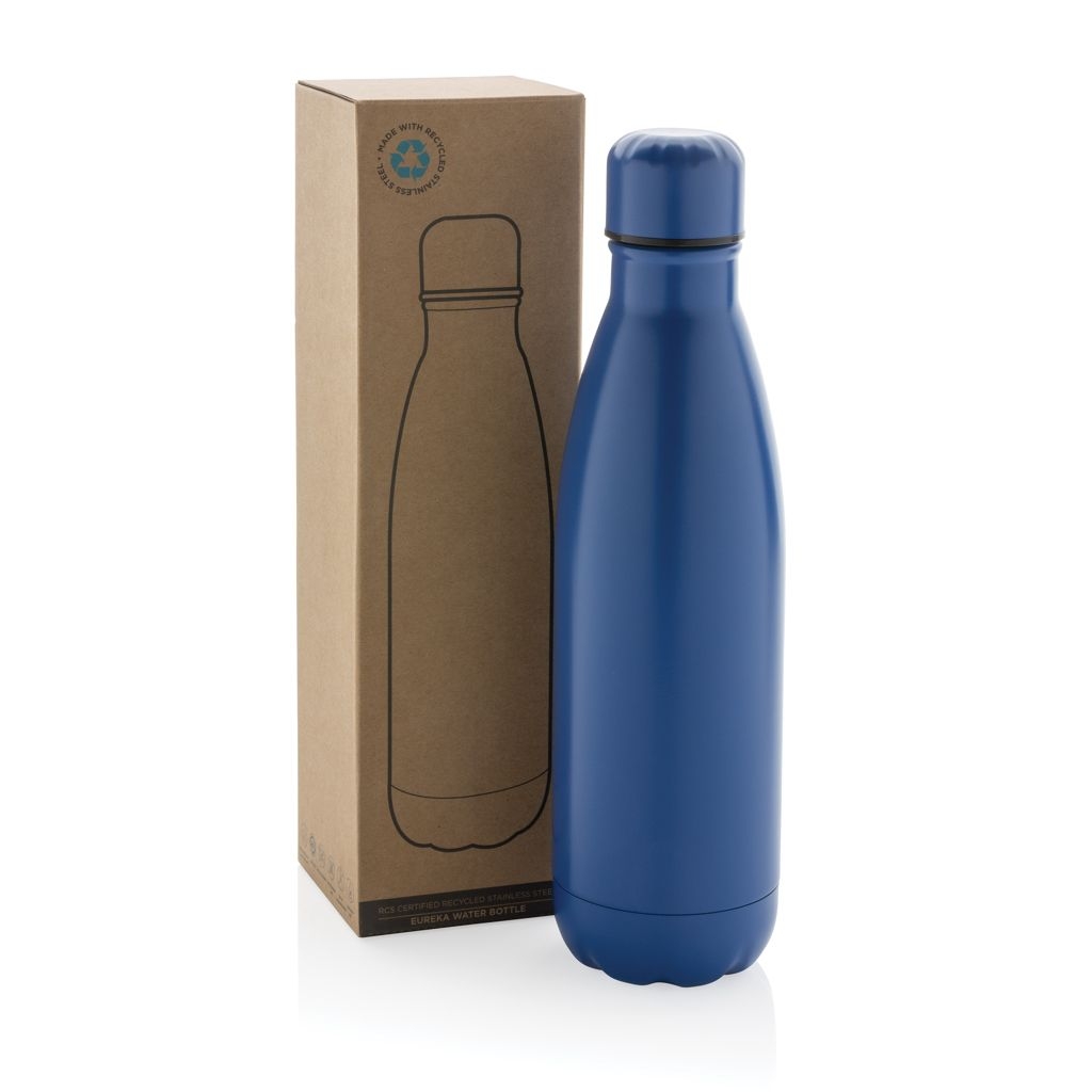 XDP435_72-5Eureka einwandige Wasserflasche aus RCS rec. Stainless-Steel_ blau