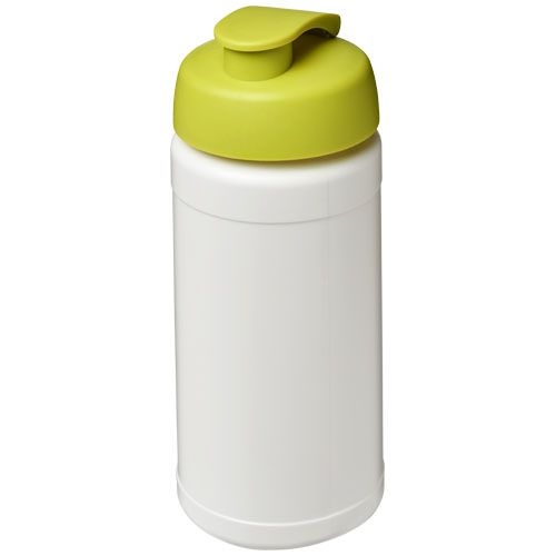 PF210068-5Baseline® Plus 500 ml Sportflasche mit Klappdeckel_ weiss_limone
