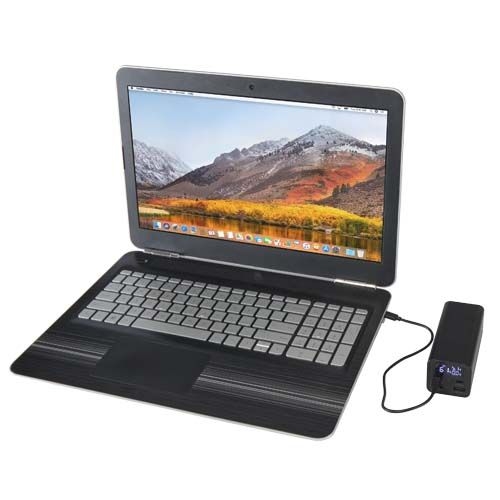PF124440-1Acamar 70 W 20.000 mAh Laptop Powerbank aus recyceltem Aluminium_ schwarz