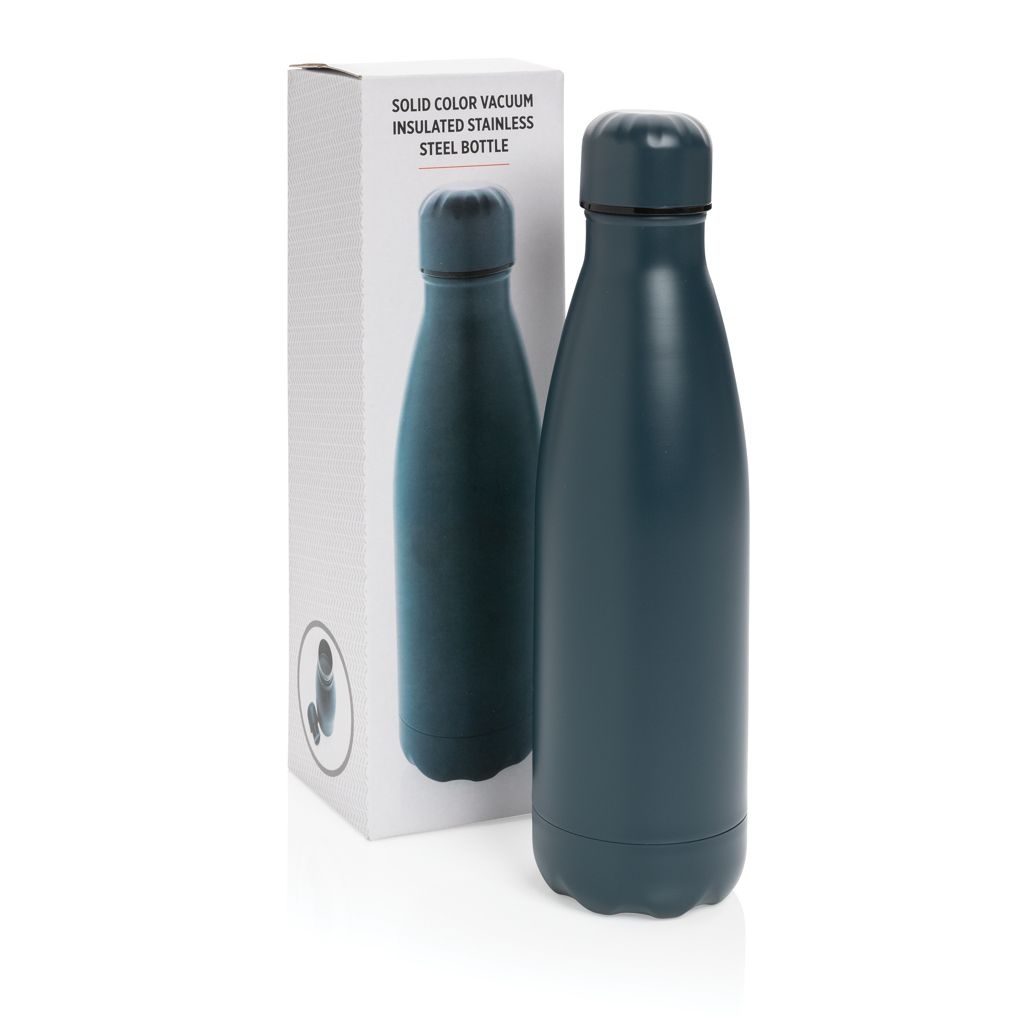 XDP436.46-5Einfarbige Vakuumisolierte Stainless Steel Flasche_ blau