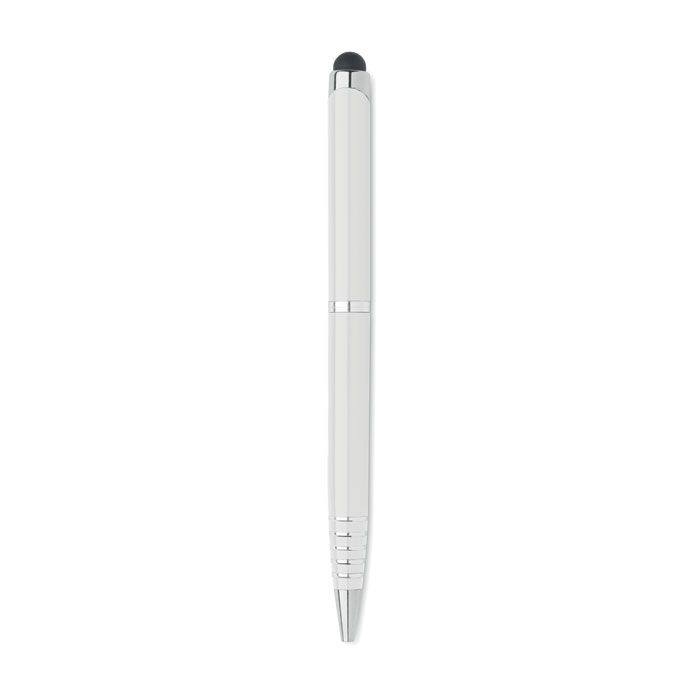 MO2157-06Florina Drehkugelschreiber mit Stylus_ weiss