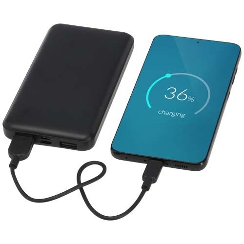 PF124458-2Intan 10 W 10.000 mAh Powerbank aus recyceltem Kunststoff_ schwarz