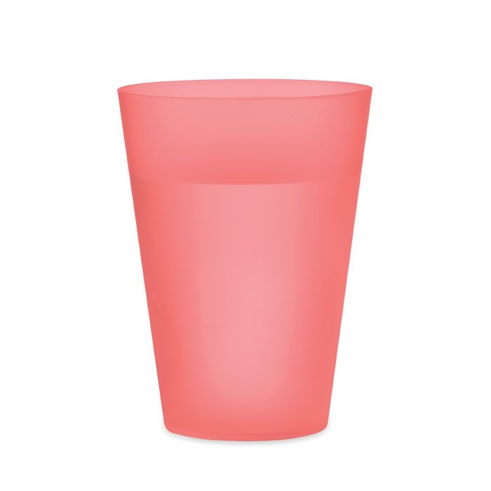 MO6375-25Festa Wiederverwendbarer Becher 300ml_ transparent rot