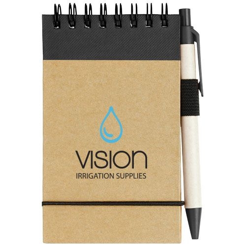 PF106269-2Zuse A7 Recycling Notizblock mit Stift_ natur_schwarz