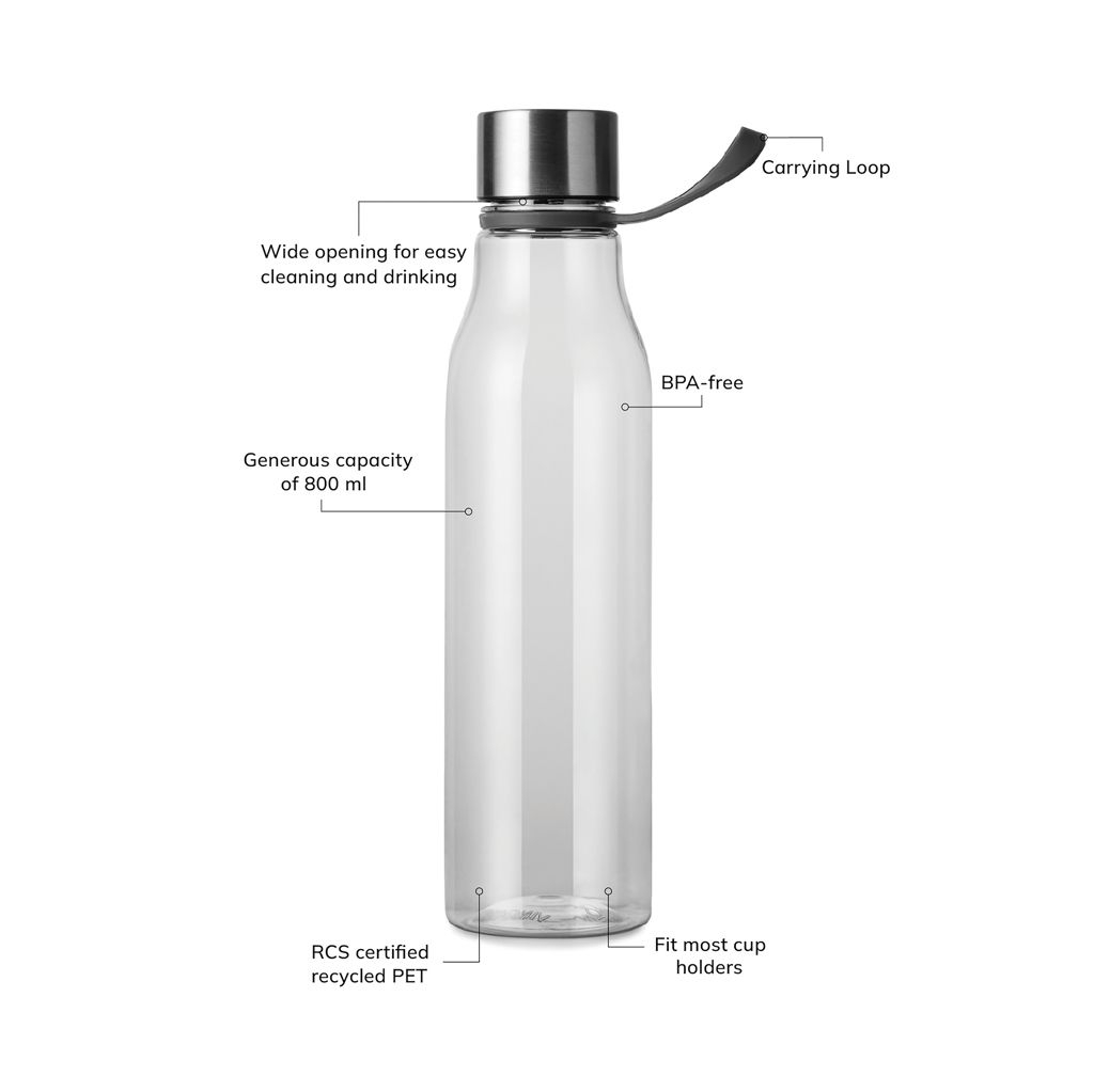 XDV43305-00VINGA Lean 800ml RCS RPET Wasserflasche_ transparent