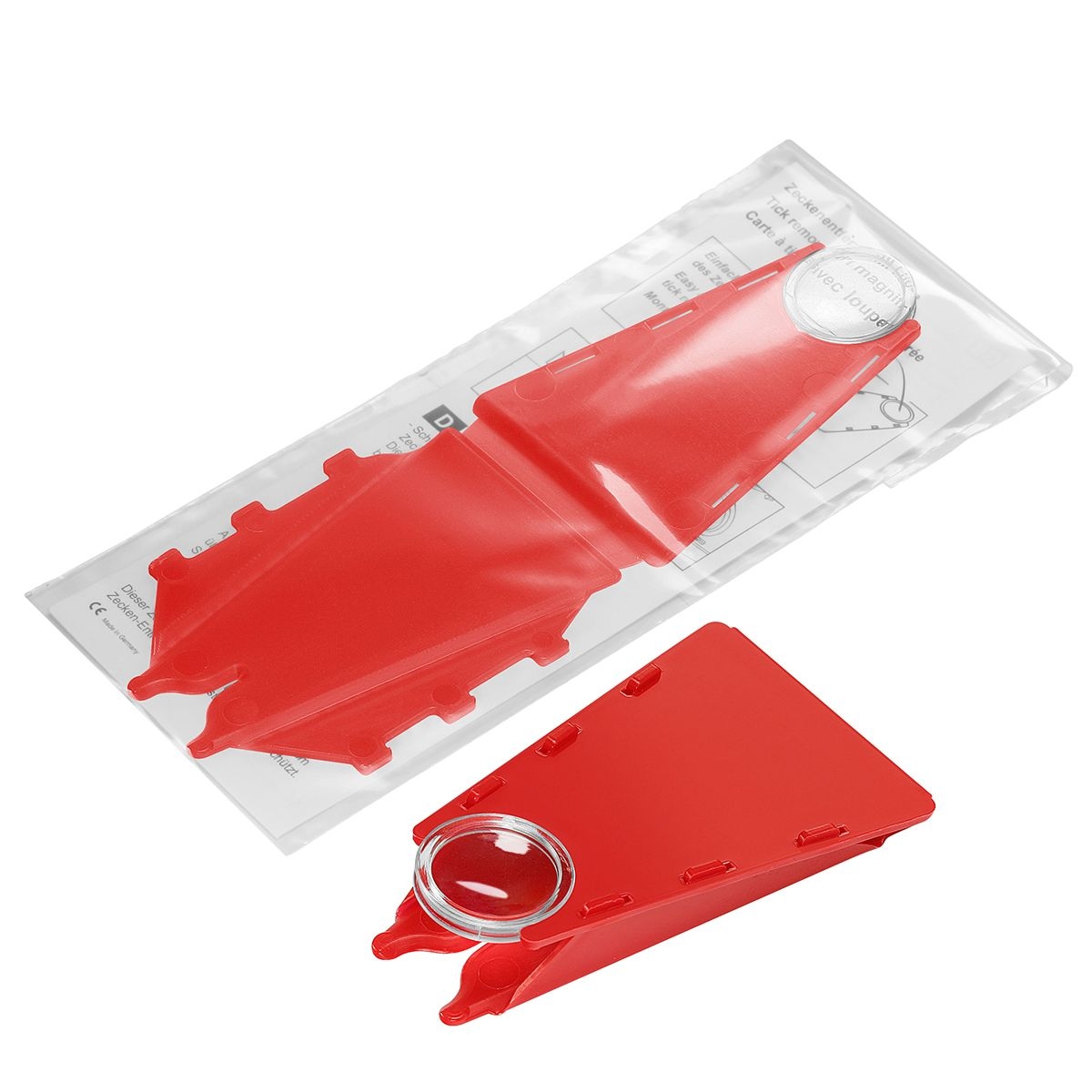 HE8300G-1Zeckenentferner mit Lupe_ rot