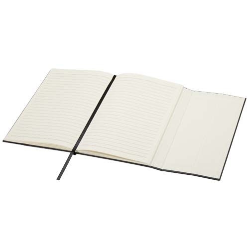 PF107920-2Alejandra A5 Hardcover Notizbuch aus recyceltem Leder_ schwarz