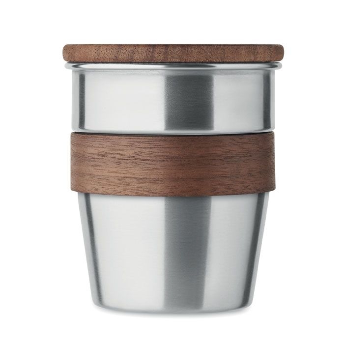 MO2322-16Walnut Einwandiger Becher 350 ml_ mattsilber