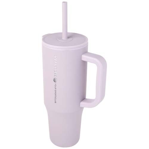 PF100867-3Brady 900 ml RCS-zertifizierter Isolierbecher mit Silikon Trinkhalm_ fliederfarben