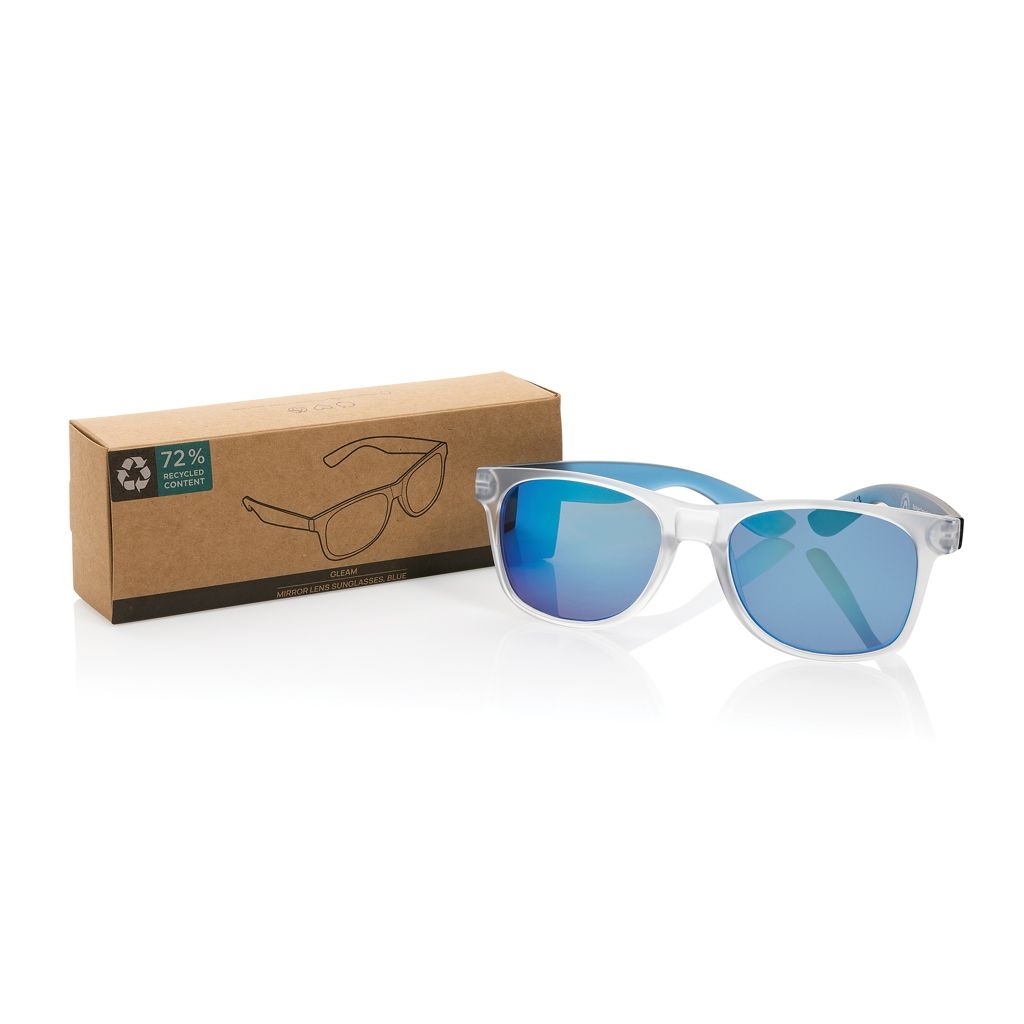 XDP453_87-05Gleam Sonnenbrille aus RCS rec. PC mit verspiegelten Glaesern_ blau
