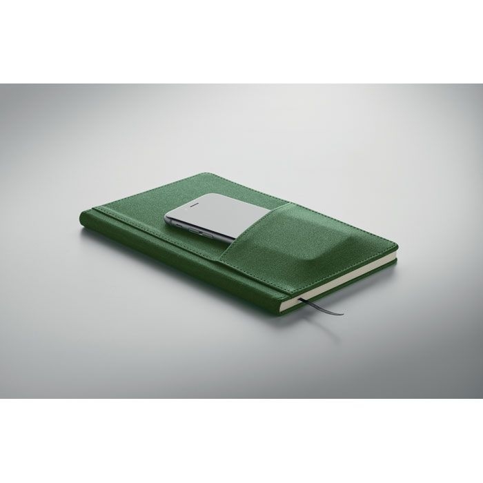 MO2285-60Cinco A5 notebook PU front pocket_ dunkelgruen