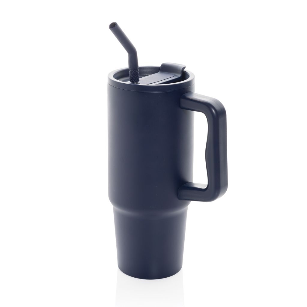XDP437.30-25Embrace Deluxe Becher aus RCS recyceltem Edelstahl 900ml_ navy blau