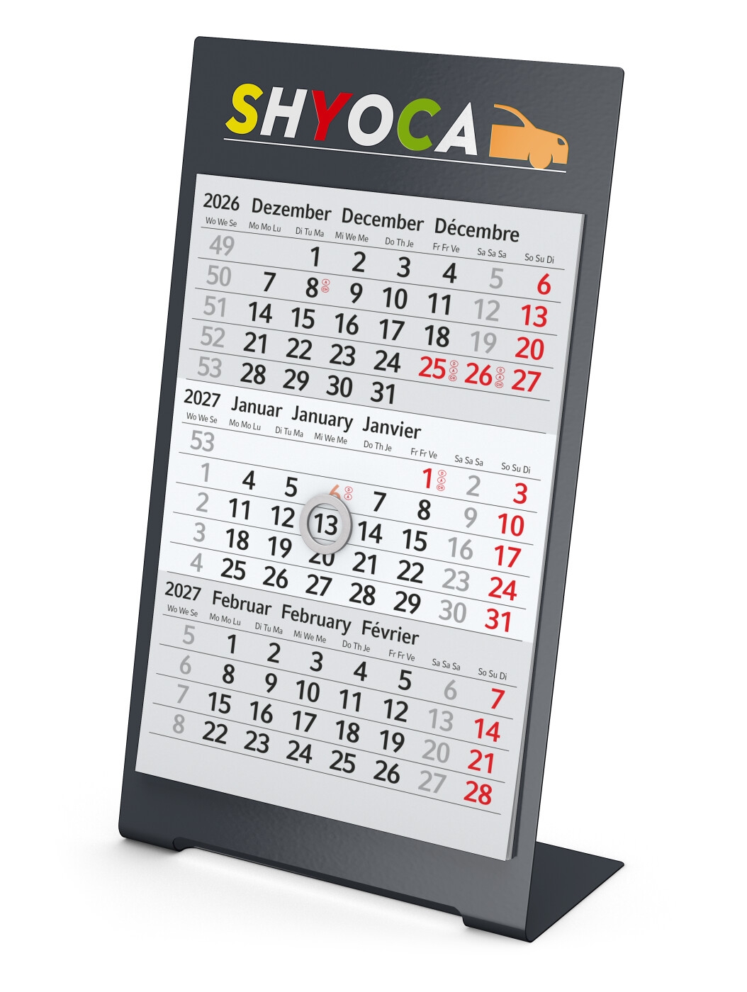 GE0042Tischkalender Desktop 3 Color