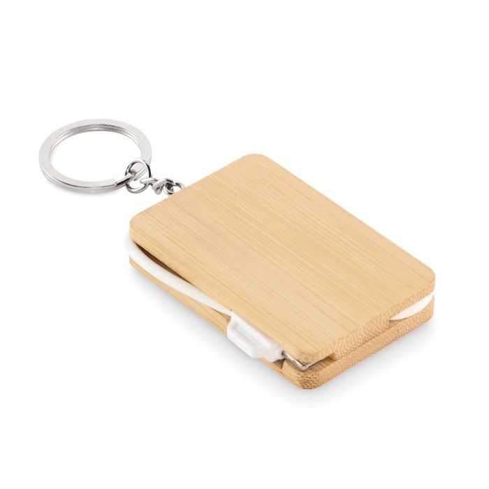 MO2422-40Bupow Schluesselring mit Ladekabel_ holz