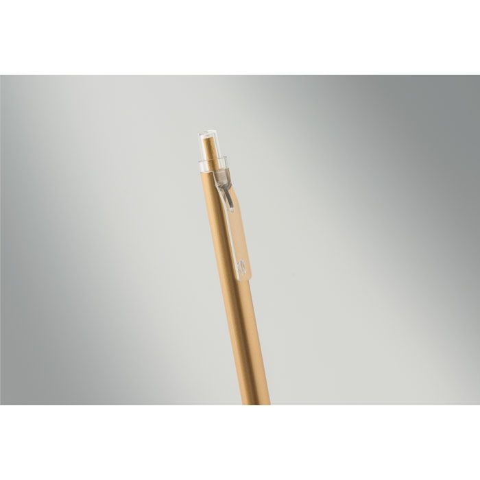 MO3185-97Nosta Druckkugelschreiber recy. Alu_ matt golden