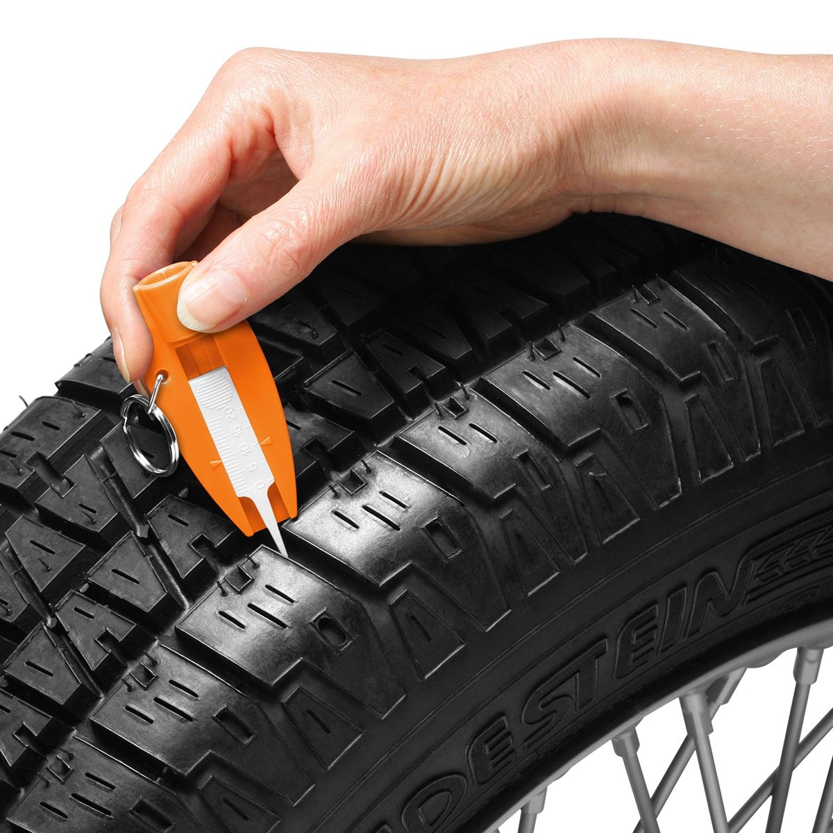 HE8275R-5-0Reifenprofiltiefenmesser mit Ventilkappendreher_ orange_ weiss