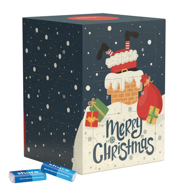 JG20163-2Tower Adventskalender_ Graspapier_ Share Schokolade_ Share Schokotaefelchen_ Individuelles Motiv