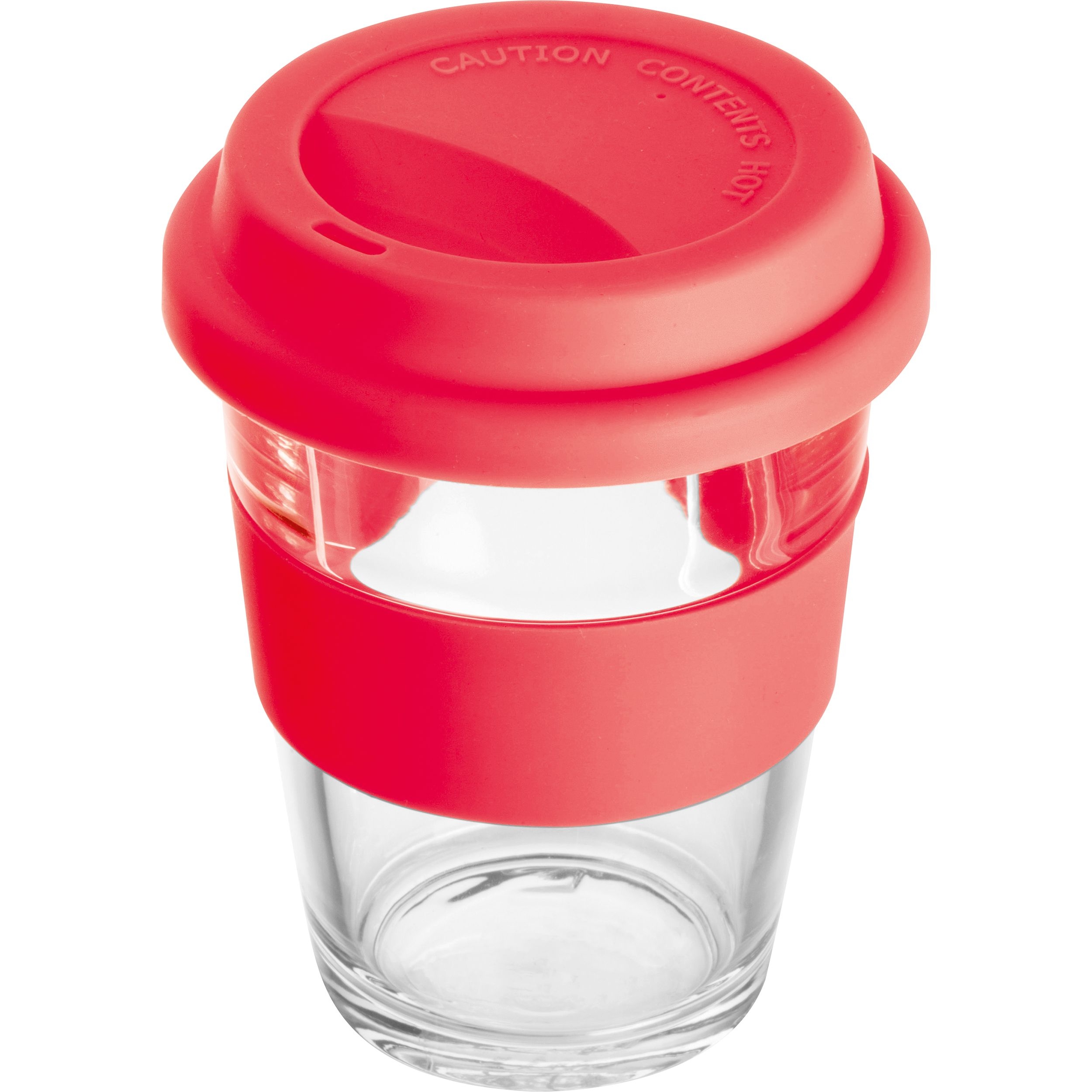 MA62572-05Becher aus Glas_ 300ml AMANDA_ rot