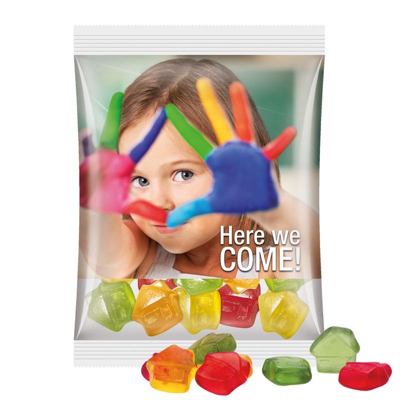 JG10064-12Maxituete 50 g Trolli Fruchtgummi Standardformen_ Haus_ transparente Folie