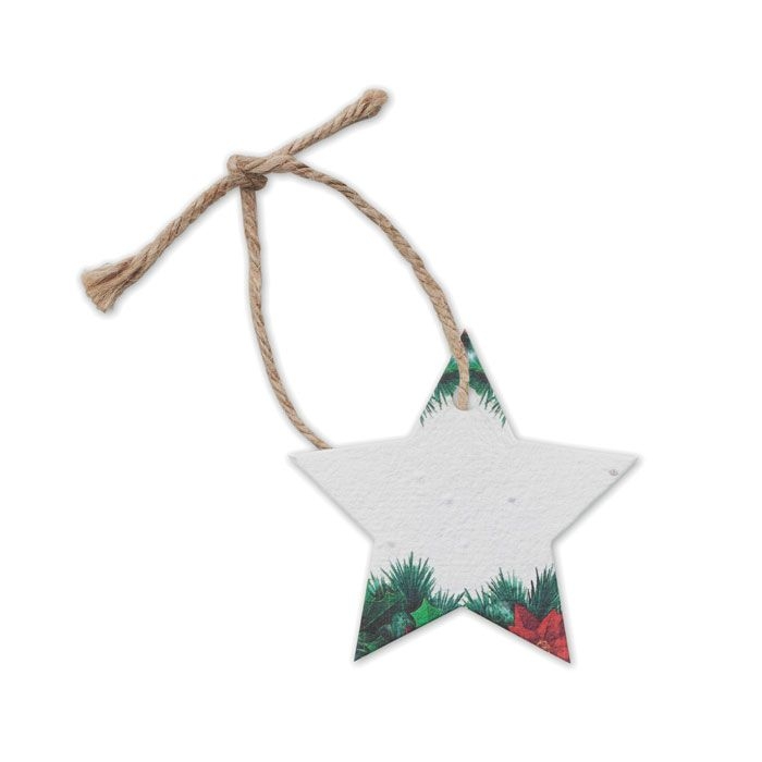 CX1516-06Starseed Weihnachtsschmuck Samenpapier_ weiss