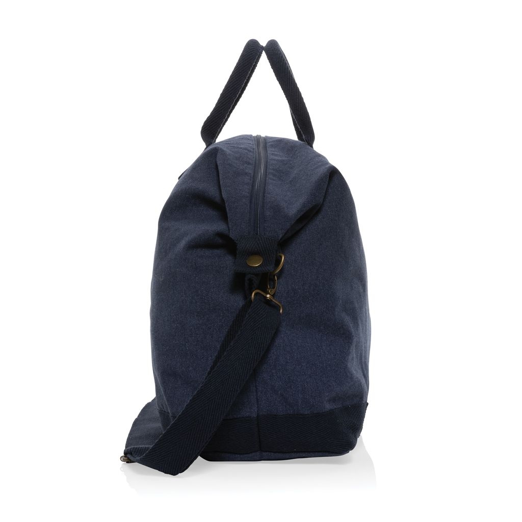 XDP707.17-5Kezar AWARE™ 500g_m² Wochenendtasche aus recyceltem Canvas_ navy blau