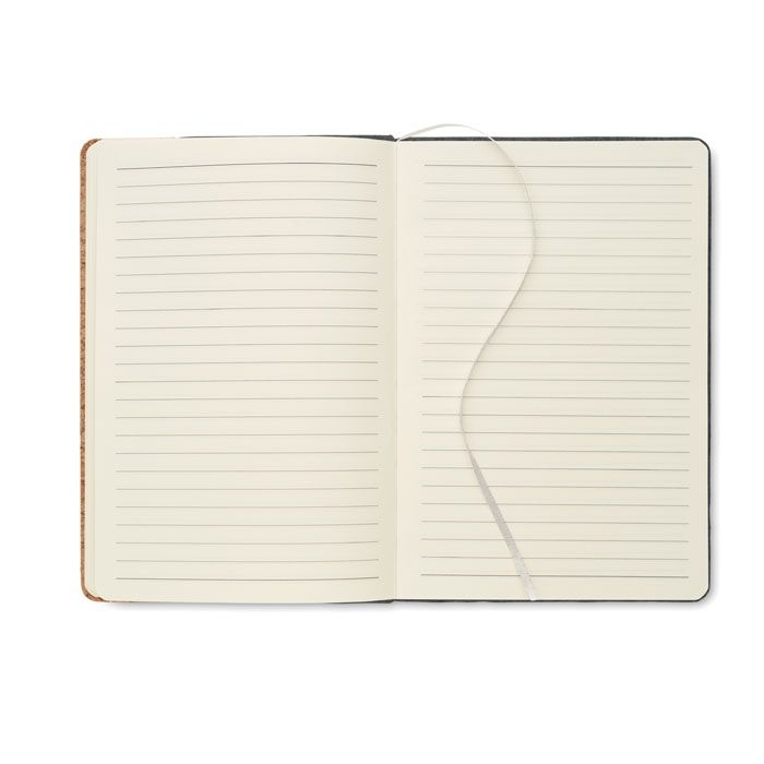 MO2553-15Corkbook DIN A5 Notizbuch RPET-Filz_ steingrau