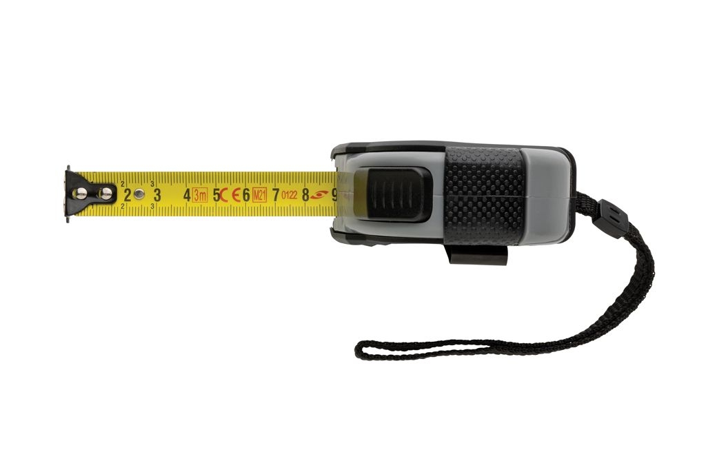 XDP112.16-1Auto-Stop-Massband aus recyceltem Kunststoff_ 3m_16mm_ schwarz