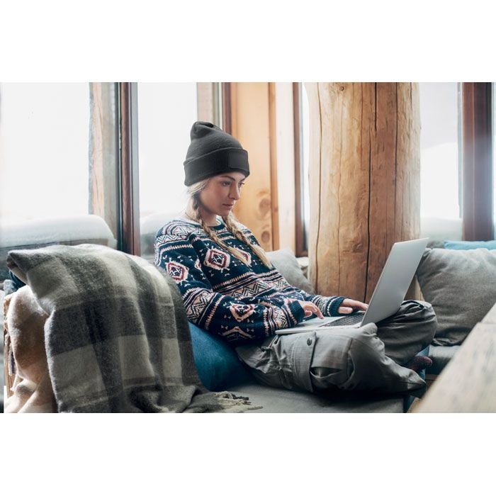MO2359-03Capnit Beanie RPET-Polyester_ schwarz