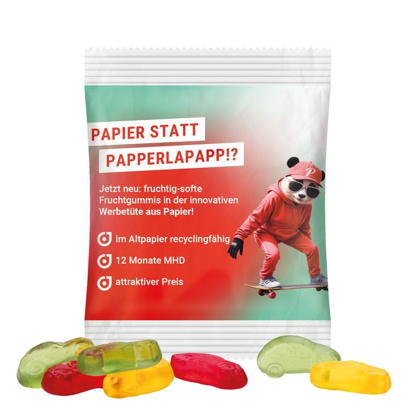 JG18062-5Minituete 15 g Trolli Fruchtgummi Standardformen_ Auto_ weiss