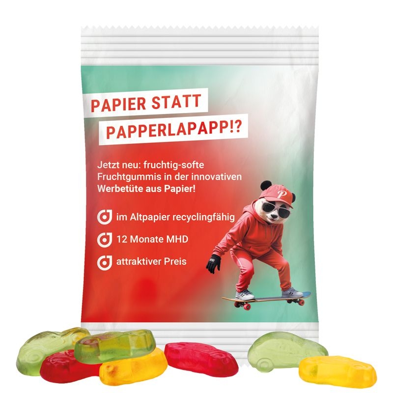 JG18062-5Minituete 15 g Trolli Fruchtgummi Standardformen_ Auto_ weiss