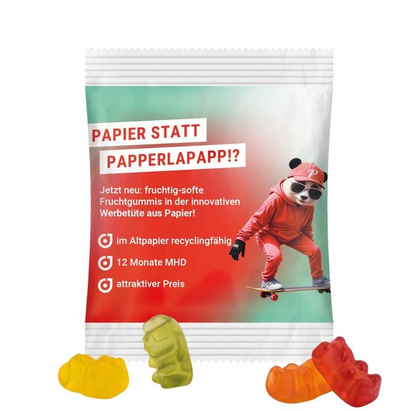 JG18070-1Minituete 12 g Trolli vegane Fruchtgummi Baerchen_ Vegane Gummibaerchen_ weiss