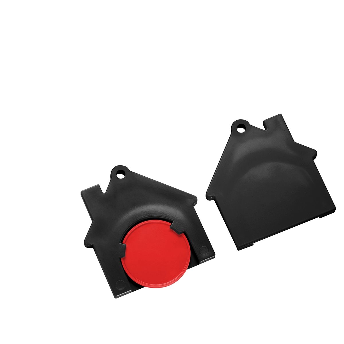 HE7516-1-6Chiphalter mit 1€-Chip _Haus_ rot_ schwarz