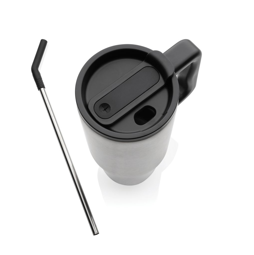 XDP437.30-02Embrace Deluxe Becher aus RCS recyceltem Edelstahl 900ml_ silber