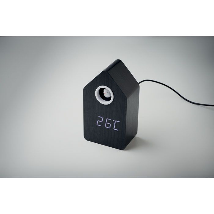 MO2731-03Cuckoo Bird Kuckucksuhr mit Kuckuck MDF_ schwarz