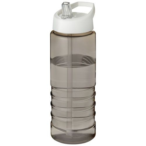 PF210877-4H2O Active® Treble 750 ml Sportflasche mit Ausgussdeckel_ kohle_weiss