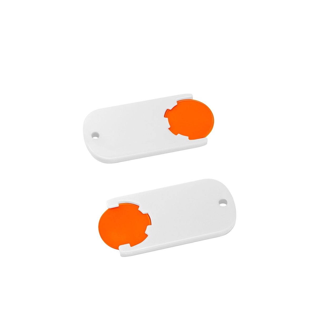 HE7439-5-0Chiphalter mit 1€-Chip _Alpha_ orange_ weiss