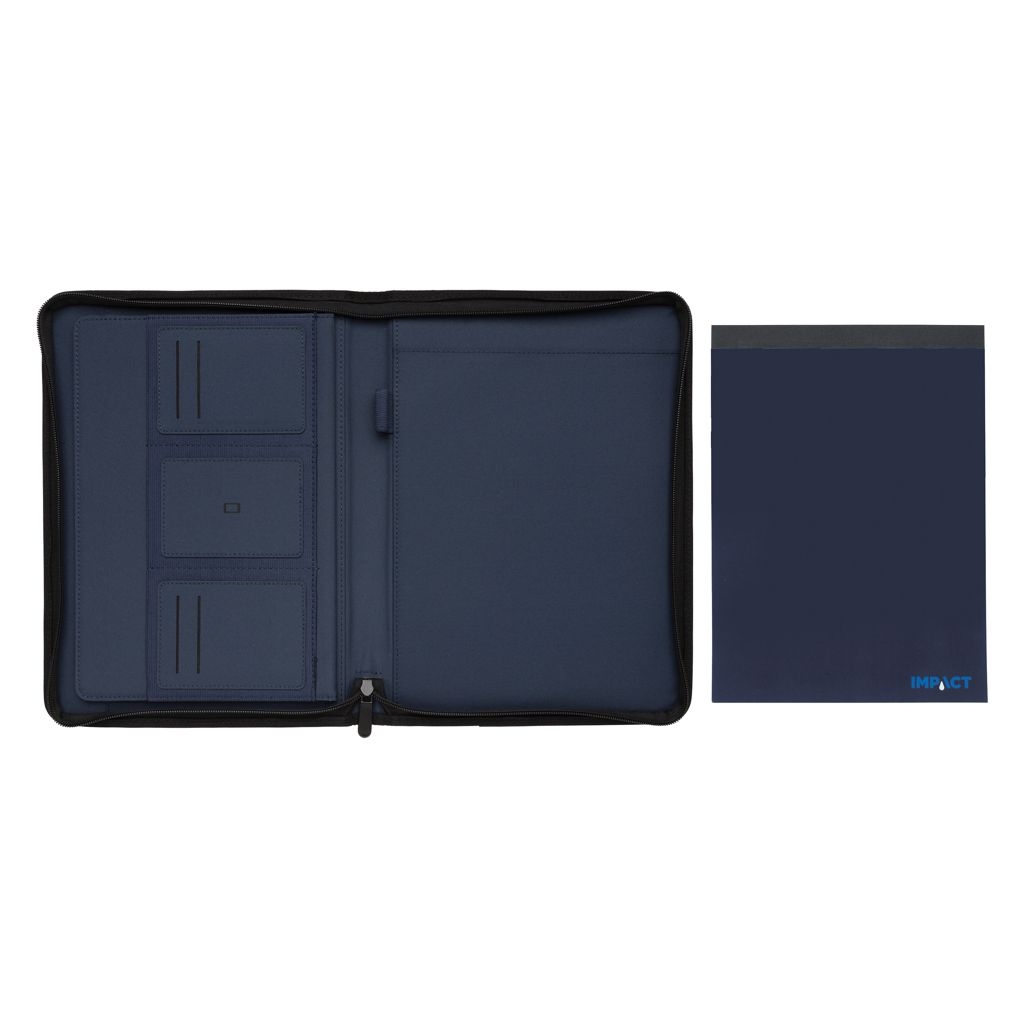 XDP774.16-5Impact AWARE™ RPET A4 Portfolio mit Reissverschluss_ navy blau